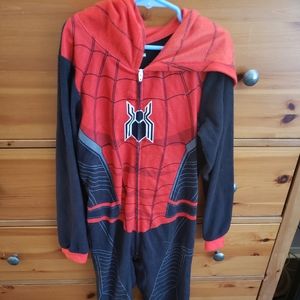 Spiderman hooded onesie pajama
